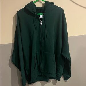 Hanes EcoSmart Zip Hoodie Green 3XL